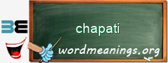 WordMeaning blackboard for chapati